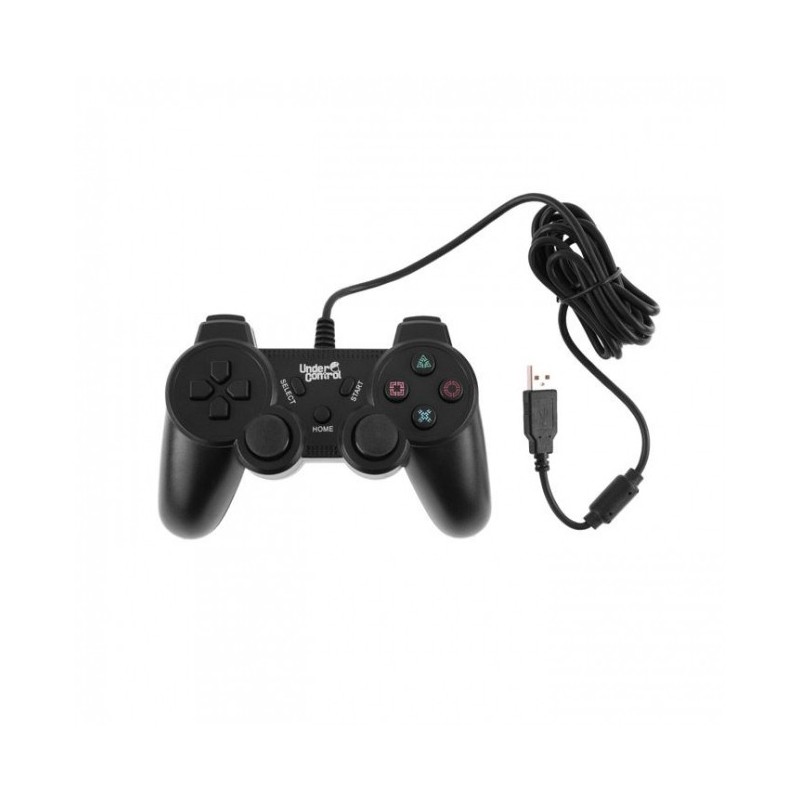 Manette filaire noire pour PS3 et PC