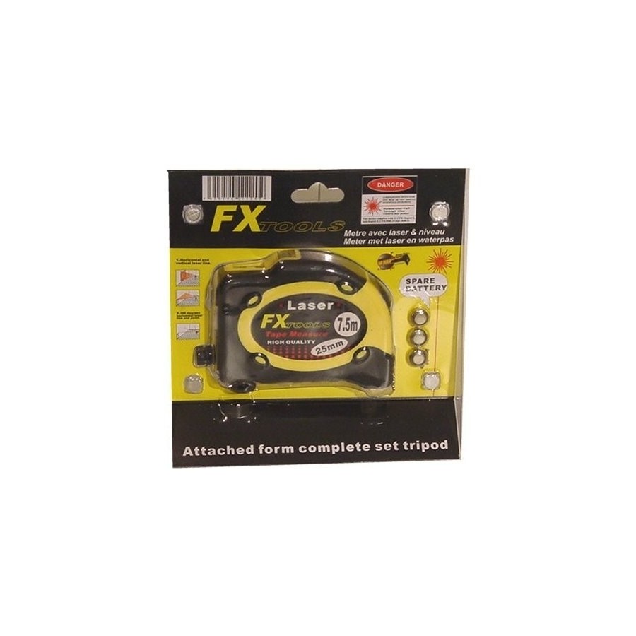 FX tools - Metre à ruban avec laser + niveau