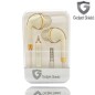 Écouteur Gadget Shield blanc et or avec prise jack (qualité premium)