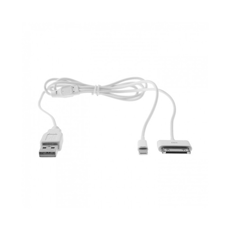 Câble USB  UNDER CONTROL pour iPhone 4/iPhone 5 - BLANC