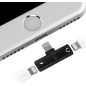 Adaptateur Lightning noir 2 entrées