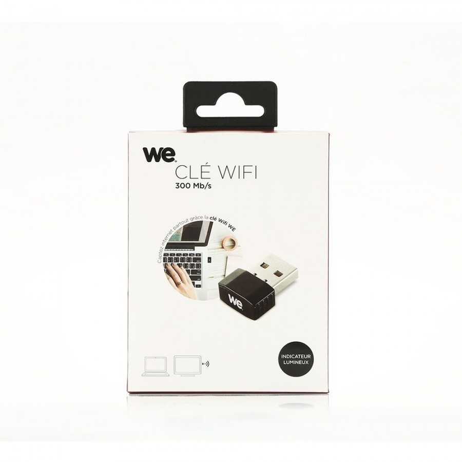 We CLE WIFI 300 MB/S en taille nano, USB 2.0 Noir