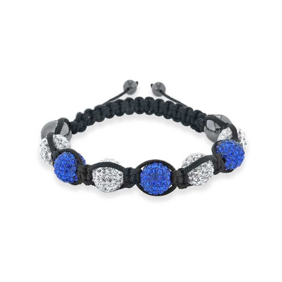 Bracelet Shamballa - Bleu clair