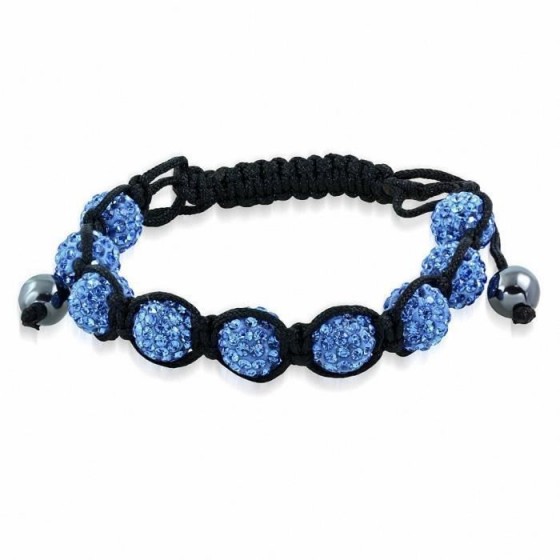 Bracelet Shamballa - Bleu clair
