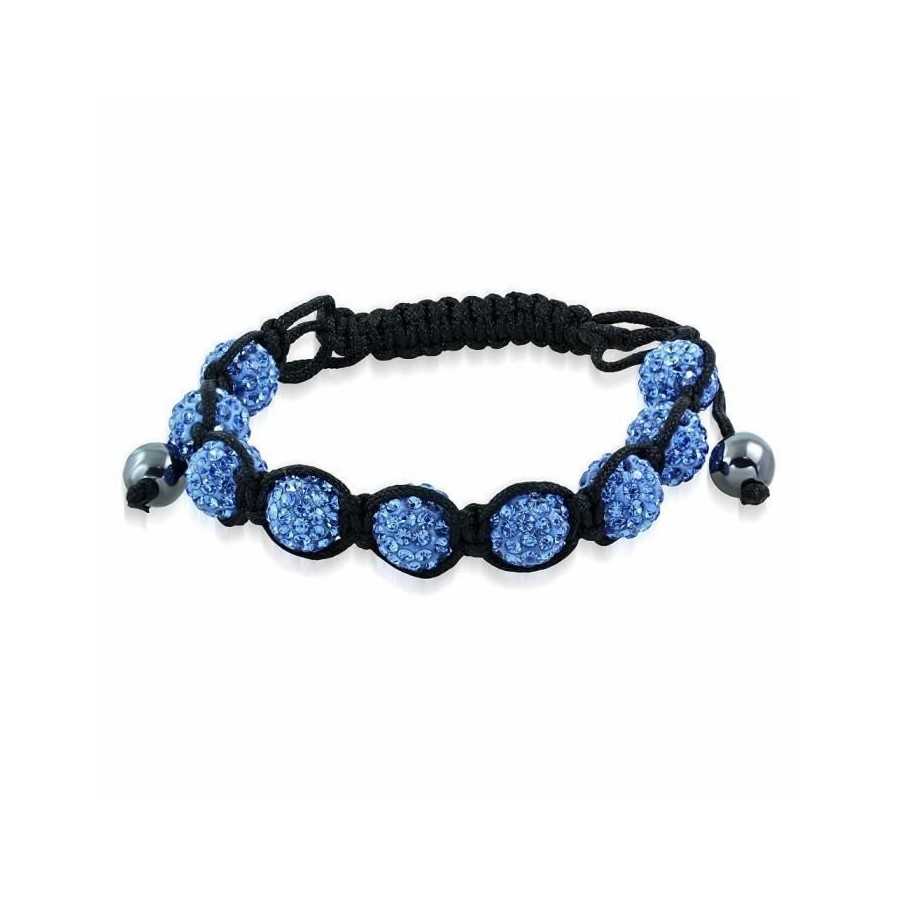 Bracelet Shamballa - Bleu clair