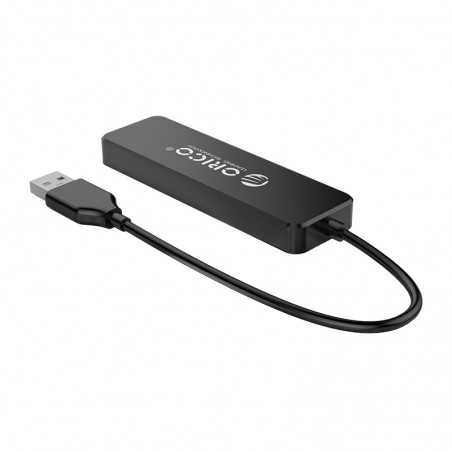 Orico Hub USB 2.0 avec 4 ports USB A - extra mince - noir