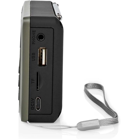 NEDIS Radio FM Portable Avec Batterie Rechargeable