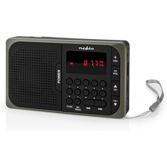 NEDIS Radio FM Portable Avec Batterie Rechargeable