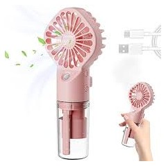 Ventilateur portable avec humidificateur rose