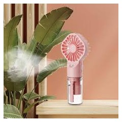 Ventilateur portable avec humidificateur rose