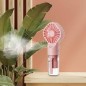 Ventilateur portable avec humidificateur rose