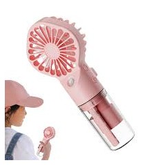 Ventilateur portable avec humidificateur rose