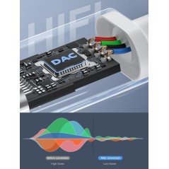 Adaptateur USB-C vers jack 3,5 mm Femelle Apple MW2Q3ZM/A Blanc