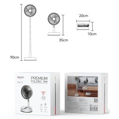 Ventilateur sur pied Yesido YF11 pliable et réglable (avec télécommande) blanc