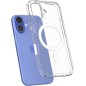 Coque MagSafe en silicone compatible Apple iPhone 16 transparente