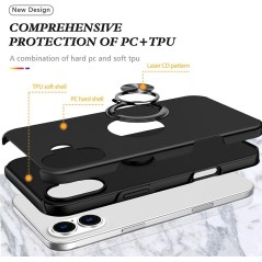 Coque de protection IE013 PROTECT pour Apple iPhone 16 Noir