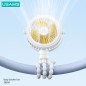 Ventilateur portable Usams ZB289 pour poussette 2000 mAh Blanc