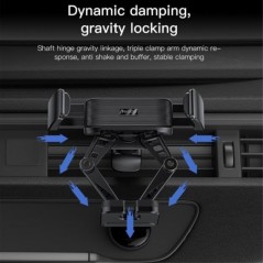 Support de voiture pour smartphone Yesido C166 Noir