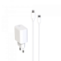 PACK CHARGEUR SECTEUR USB-C PD 20W + CABLE USB-C VERS LIGHTNING 1.5M - BLANC