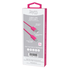 CABLE USB VERS TYPE-C 1.5M 3A ROSE - JAYM