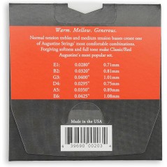 Jeu de cordes guitare classique - Augustine Standard Rouge Tirant normal