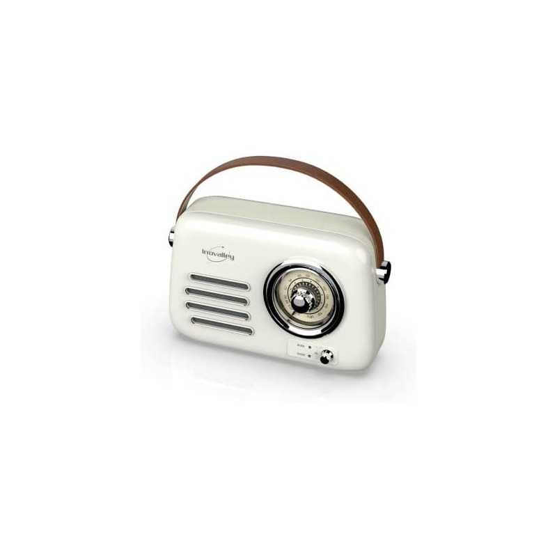 INOVALLEY Radio Vintage portative Bluetooth Beige