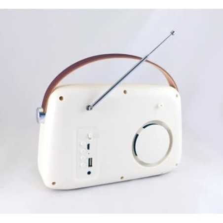 INOVALLEY Radio Vintage portative Bluetooth Beige