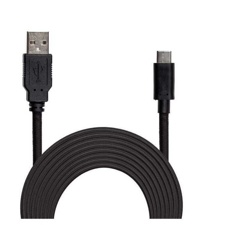 Câble de charge tressé pour Nintendo Switch - Noir 1.50m