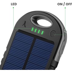 BATTERIE DE SECOURS SOLAIRE RENFORCEE ANTI-CHOCS 10 000 MAH
