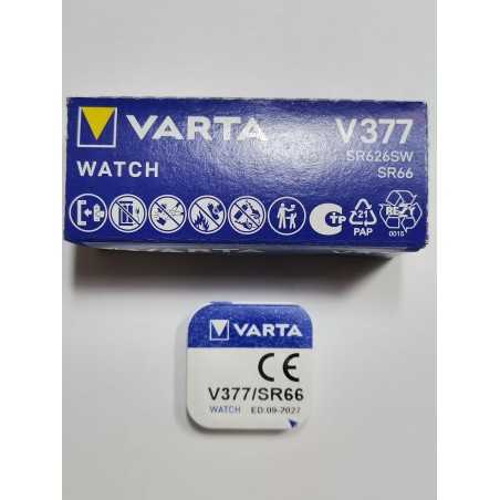 Pile bouton oxyde d'argent Varta 377 à L'Unité