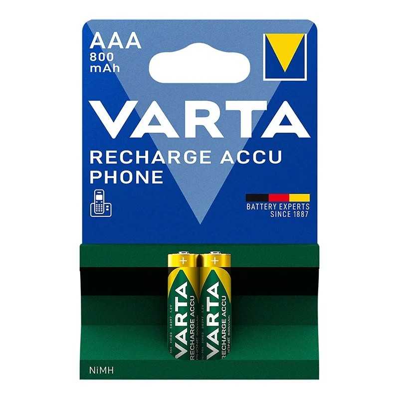 Piles rechargeables Varta AAA 550 mAh Blister de 2