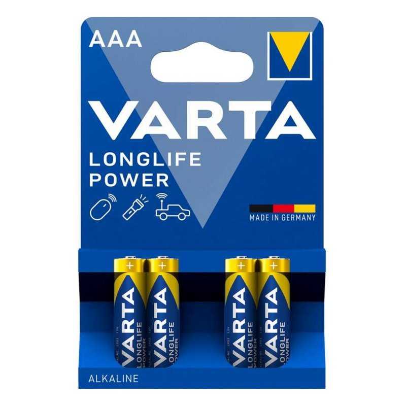 4 Piles Alcalines AAA / LR03 Varta LongLife Power