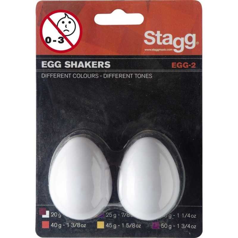 Stagg EGG-2 GR - Paire de Egg Shakers en plastique