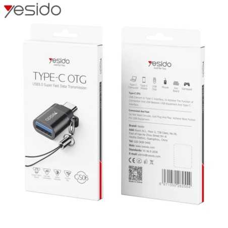 Adaptateur OTG USB Femelle vers USB-C Mâle Yesido GS06