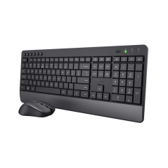 Ensemble clavier et souris sans fil Trust Trezo Confort écoresponsable Noir