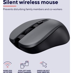 Ensemble clavier et souris sans fil Trust Trezo Confort écoresponsable Noir