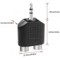 Adaptateur 2 prises RCA femelle vers Jack 3.5 mm mâle