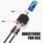 Adaptateur 2 prises RCA femelle vers Jack 3.5 mm mâle