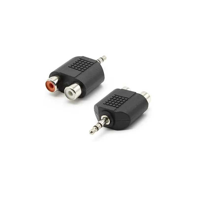 Adaptateur 2 prises RCA femelle vers Jack 3.5 mm mâle
