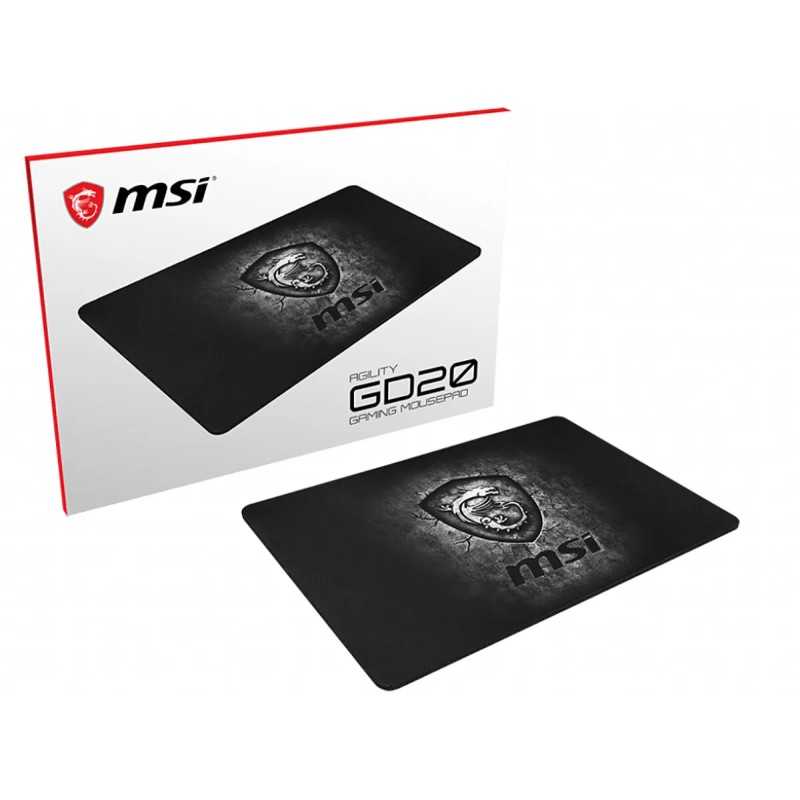Tapis de souris MSI Agility GD20 Noir Tapis de souris MSI Agility GD20 Noir