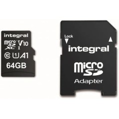 Carte Mémoire Micro-SD XC 64 Go - A1 / V10 / UHS Class 1 / Class10