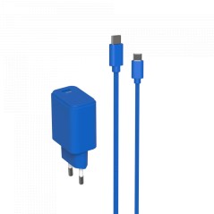 PACK CHARGEUR SECTEUR USB-C PD 20W + CABLE USB-C VERS USB-C 1.5M - JAYM