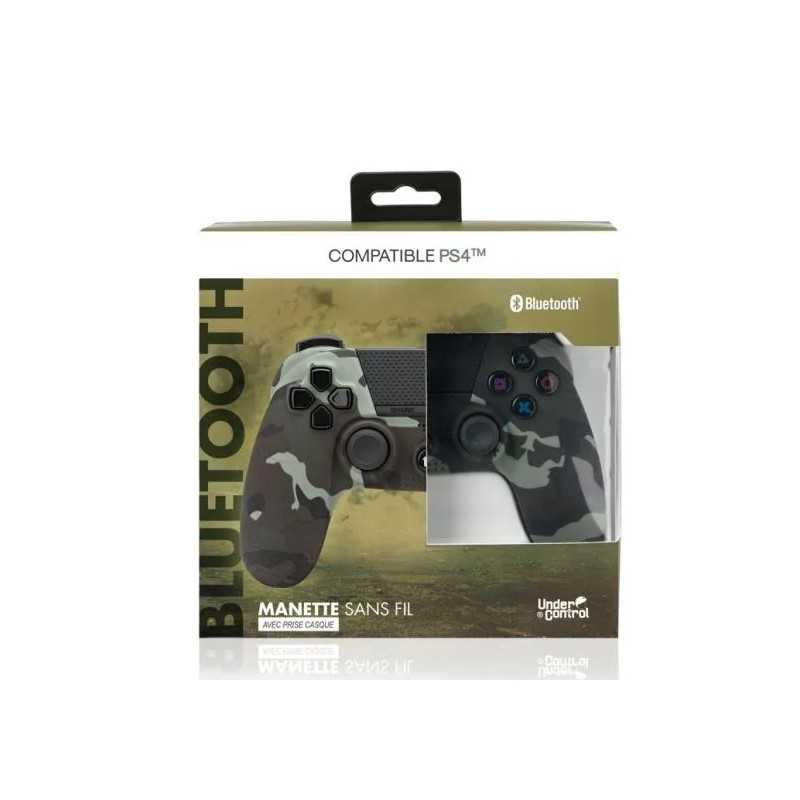 Manette PS4 Under Control Bluetooth Camouflage avec Prise Jack 3.5 mm
