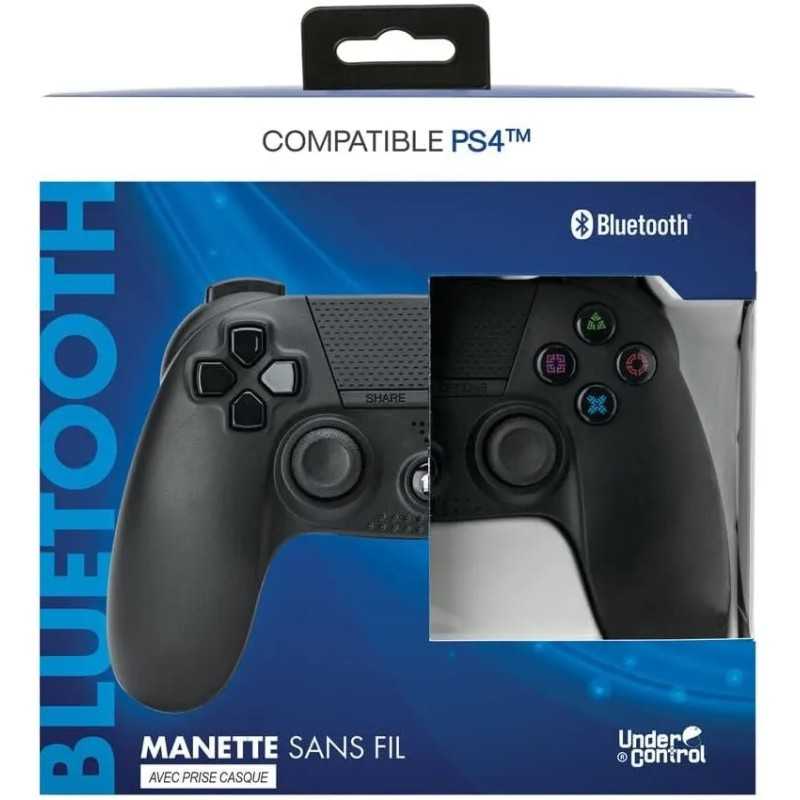 Manette PS4 Under Control Bluetooth Noir avec Prise Jack 3.5 mm