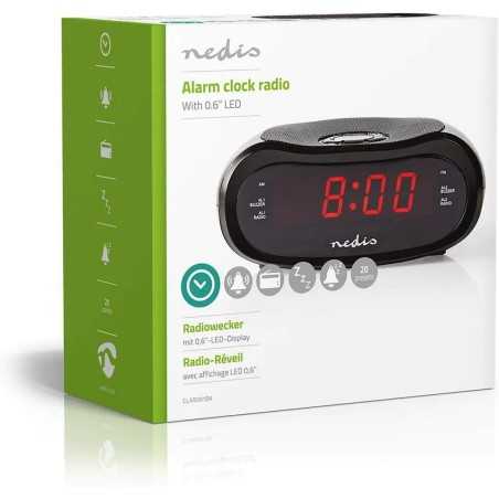 Radio-réveil Nedis CLAR001BK | Noir