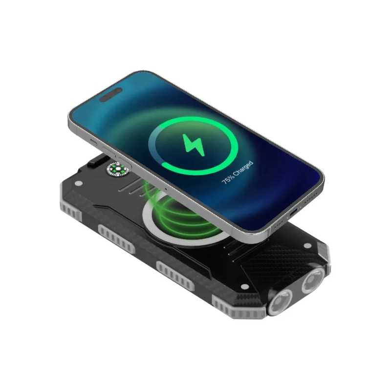 Akashi - Banque d'énergie solaire sans fil - Li - 10000 mAh