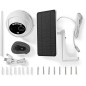 Nedis Caméra de Surveillance Extérieur Intelligente Full HD 1080p avec Panneau Solaire Blanc