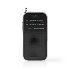 Radio FM De Poche Nedis RD FM Aluminium / Noir