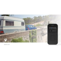 Radio FM De Poche Nedis RD FM Aluminium / Noir
