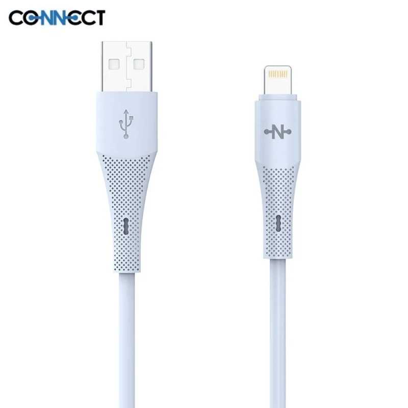 Câble Data USB vers Lightning CONNECT MC-CB2L13 10W (1m) Bleu